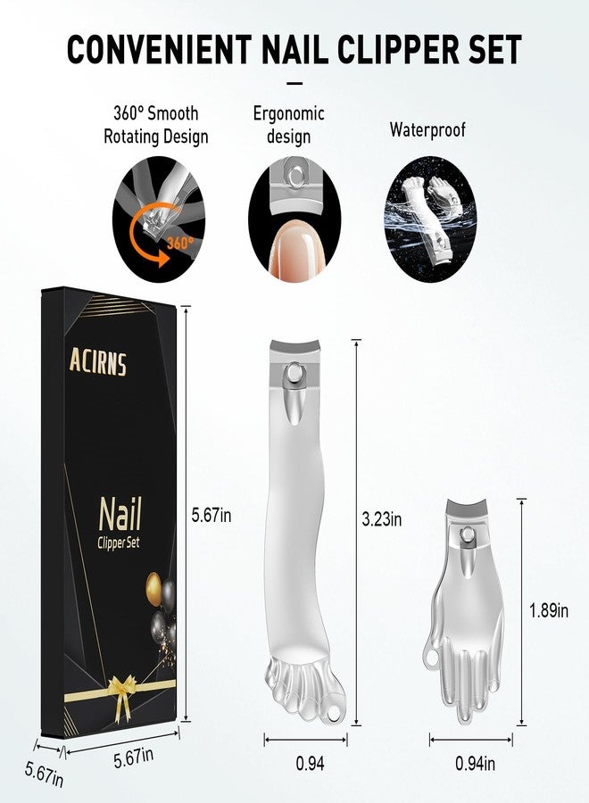 ACIRNS Nail Clippers Set,Gag Gifts Funny,Stocking Stuffers for Adults Men Him,White Elephant Gifts for Adults, Cool Stuff Gadgets for Men Dad Boyfriend Father Husband Friends,Mens Gifts Ideas (Silver) - Image 5